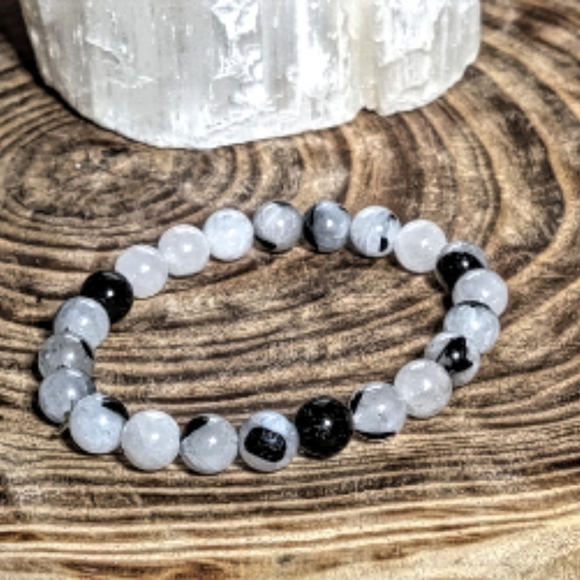 Handmade Tourmalated Quartz  Unisex Bracelet - Picture 2 of 2